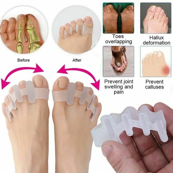 

new 2 pair toe separator hallux valgus bunion corrector ortcs feet bone thumb adjuster correction pedicure straightener