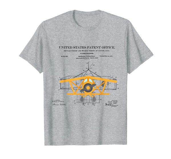 

biplane patent t shirt, aviation shirt, aircraft, pilot gift, White;black