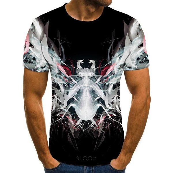 

men's t-shirts 2021 loose t-shirt short sleeve logo mesh cloth 3d design othe fabstract pure color quick-dry, White;black