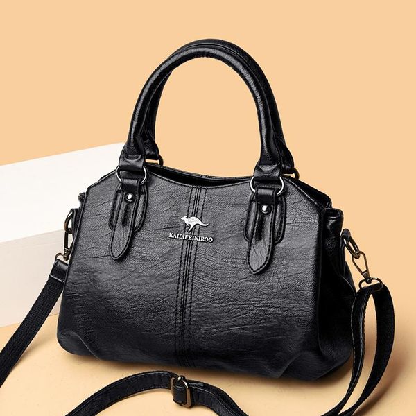

evening bags annmouler vintage women handbag designer shoulder bag pu leather handle fashion brand crossbody