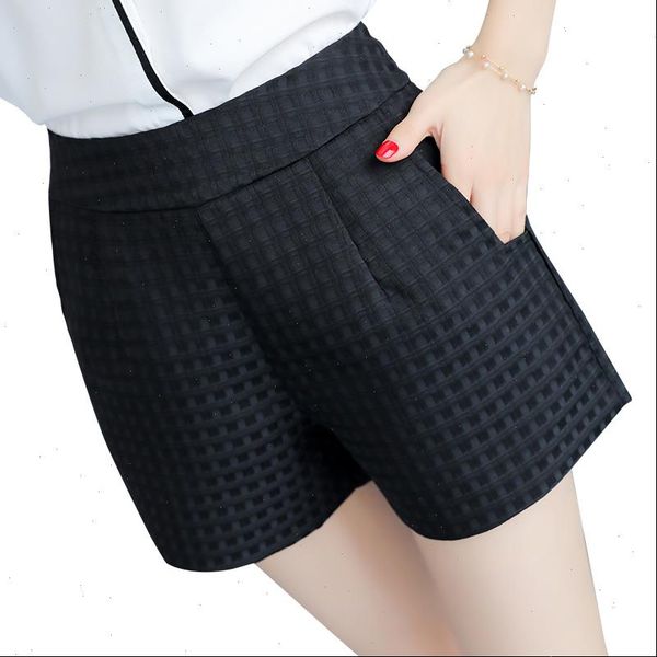 

high waist shorts girls a line elegant shorts bottoms wide legged shorts casual loose women booty pockets black 5xl, White;black