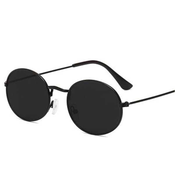 

sunglasses trendy retro round frame sunglasses, fashionable men and women metal drop oval, White;black