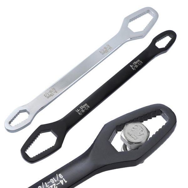 

hand tools 8-22mm double-head universal spanner ratchet wrench key set screw nuts wrenches repair double-headed self-tightening