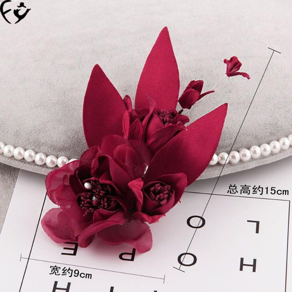 

pins, brooches high-grade cloth art flower handicraft brooch is contracted deserve to act the role of fy18122507, Gray