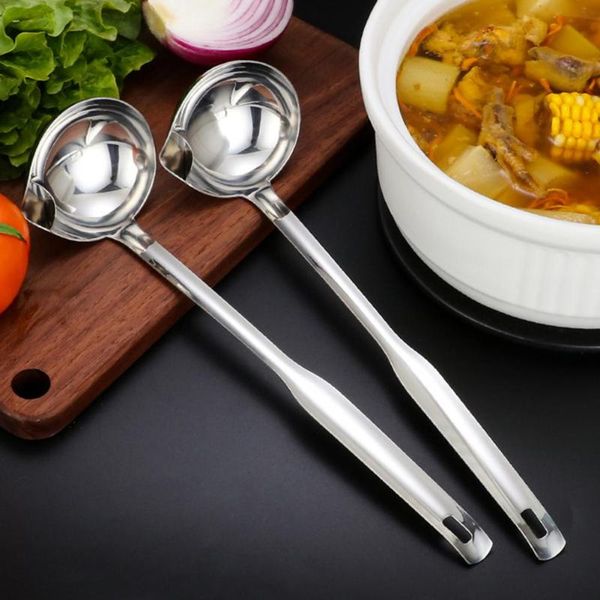 

spoons soup ladle practical pot oil filter spoon silver color stirring