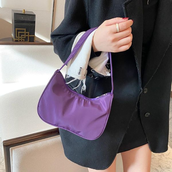 

evening bags 2021 designer handbags oxford cloth shoulder for women's brand casual solid color zipper female bag lady elegant wild