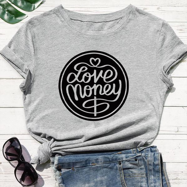 

special coin design vogue mens t shirt and womens graphic minimalism women beautiful i love money letter print, White;black