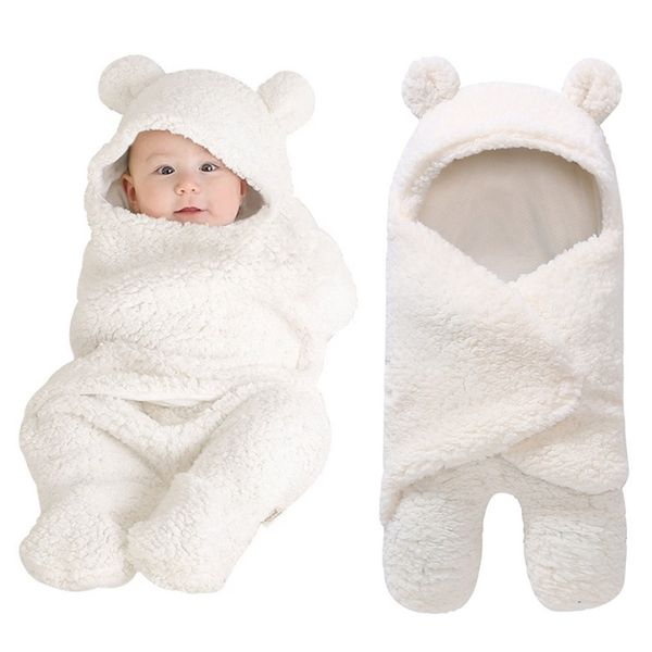 ARLONEET Cute Newborn Baby Boy Girl bianco Infant Swaddle Wrap Swaddling Blanket Occident Sleeping Bag Colore 210309