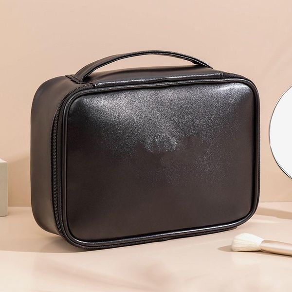 

storage bags cosmetic bag female pu leather waterproof large-capacity travel ins wind wash
