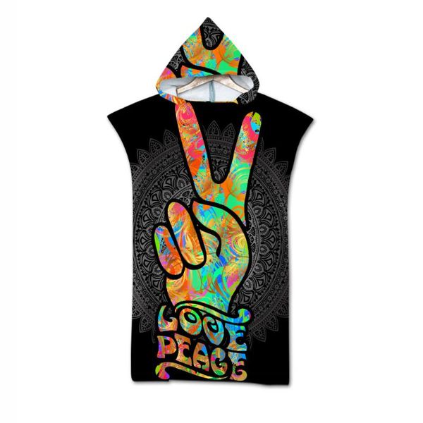 

cover-ups microfiber printed quick dry wetsuit changing robe poncho beach towel bathrobe cloaks hooded swimming pool gym bath towels