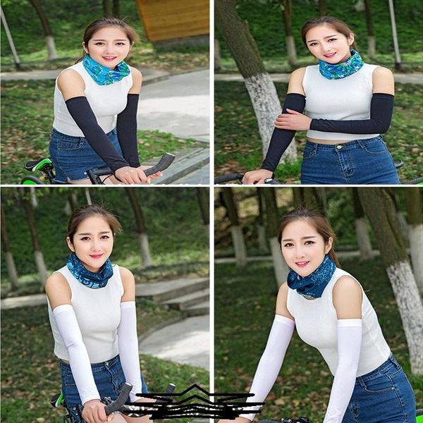 

racing sets x-tiger sunscreen cycling arm warmers ice fabric quick dry sleeves outdoor sports elbow pad running covers, Black;blue
