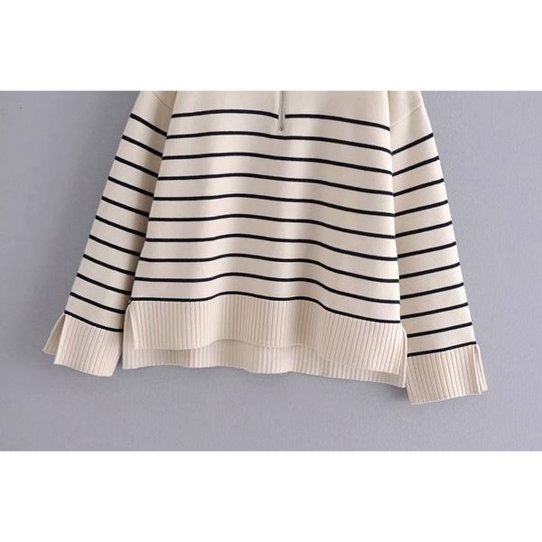 

new es 2021 striped female with mujer zipper sweater vest 25ed, White;black