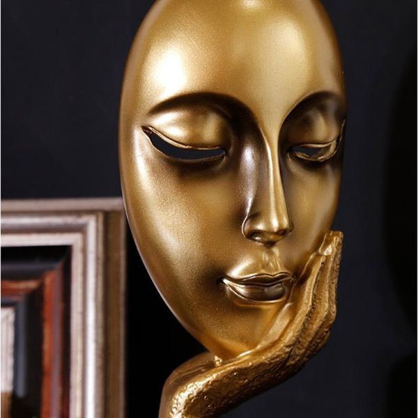 

decorative objects & figurines abstract figure sculpture decoration guest european-style mask man statue silence is hall restaurant window r