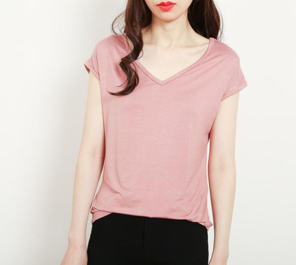 

ies 2020 summer t-shirt women casual tees short sleeve solid color model korean clothes camiseta mujer c0220, White