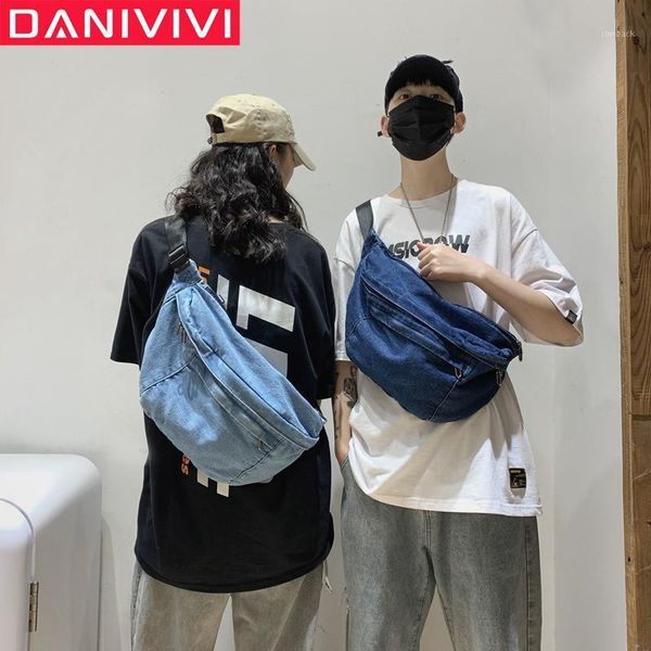 

waist bags denim shoulder bag girls crossbody for women 2021 large capacity messenger bolsos para mujer1