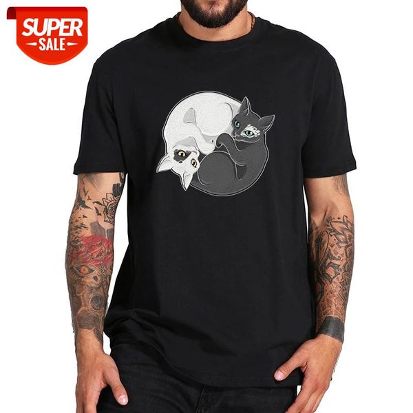 

taiji cat t shirt eu size 100% cotton short sleeve t-shirt o-neck summer soft basic tee shirt #6l2x, White;black