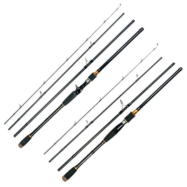 

2.4m lure rod 4 section carbon fishing rod travel baitcasting fishing pole vava de pesca saltwater