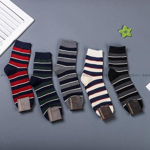 

men's socks men sock stripe man cotton warm simple fashion skateboard japanese home comfortable casual trendy autumn skarpetki, Black