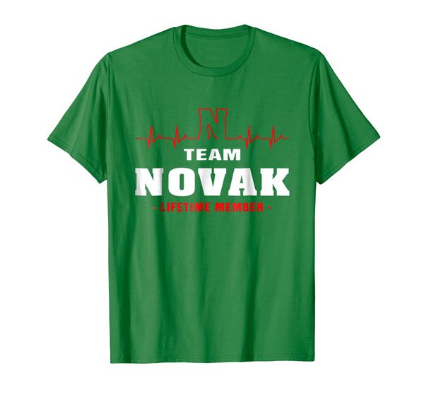 

team novak lifetime member shirt surname last name, White;black