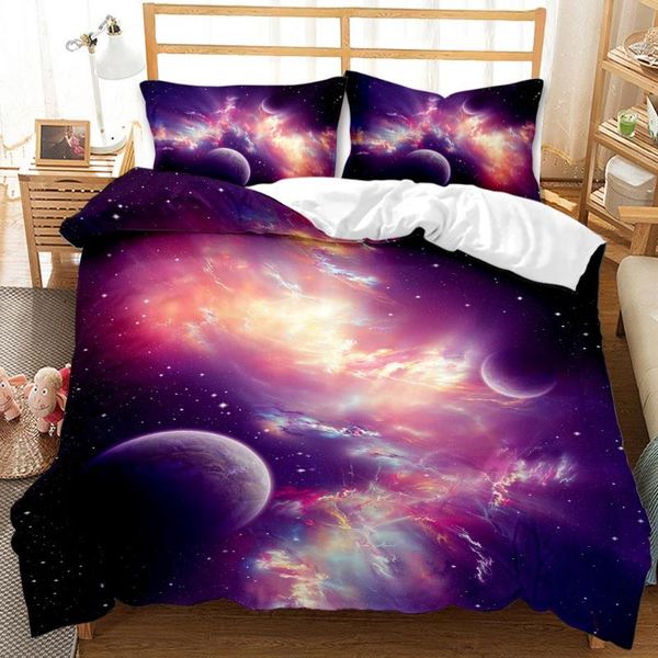 

bedding sets universe planet set galaxy stars 3d duvet cover comforter bed linen twin  king single size fashion luxury cool