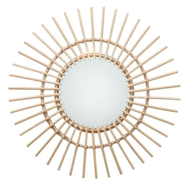 

mirrors nordic rattan mirror wicker woven decorative make-up home decor