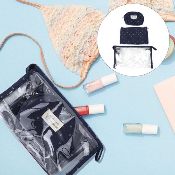 

storage boxes & bins 1 set transparent toiletry bag travel cosmetic pouch organizer