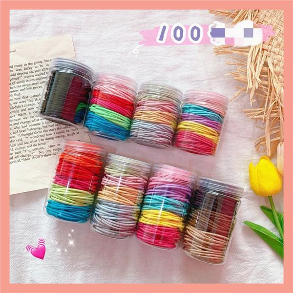 

hair accessories 100pcs/pack girls colorful small disposable rubber bands gum for ponytail holder elastic fashion