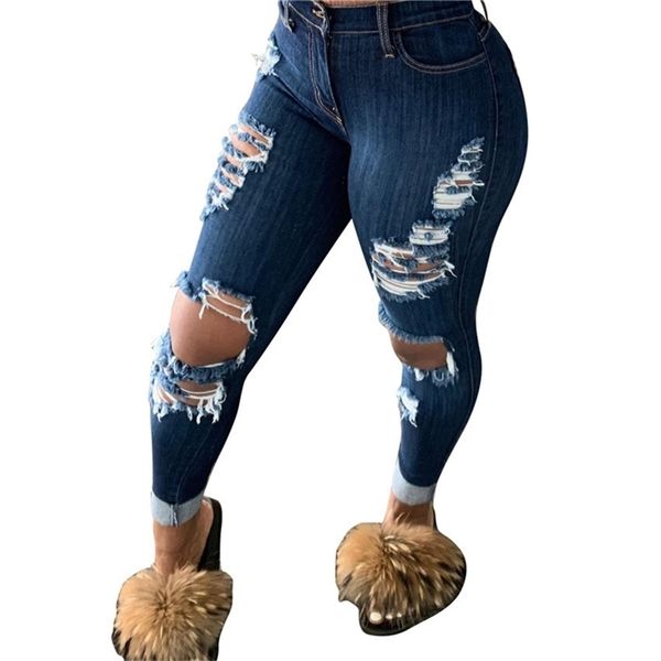 

women jeans ripped pants slim skinny hole denim personalized fashion female jeans hollow trousers long pencil pants tassels hole hh2104, White