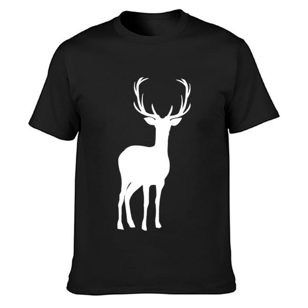 

men's t-shirts deer hirsch reh t shirt casual designing cotton round neck gents kawaii interesting spring autumn, White;black