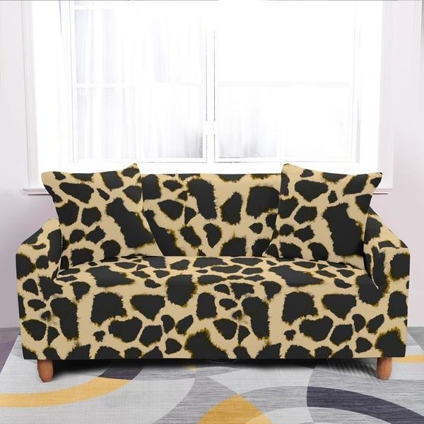 Fodere per sedie Decorazione per la casa Copridivano stampato leopardo multicolore Fodera elastica antiscivolo Fodera morbida elasticizzata Proteggi mobili Divano