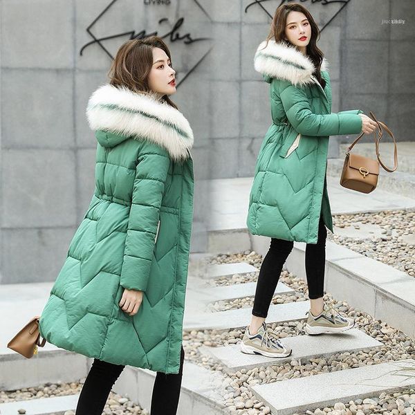 

down cotton woman back show cotton-padded jacket 2021 tide loose coat clothes easy student ins1, Black
