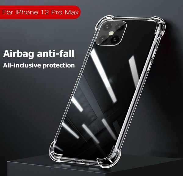 

transparent clear case for iphone 12promax clear shockproof case for iphone 12 6.7 silicon cover transparent case for 11promax xr xsma 45zrd