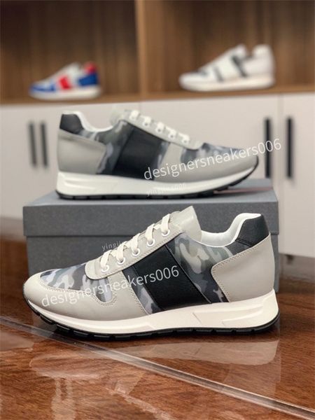 

men stud runner shoe camouflage trainers mesh real leather combo runner sneakers reflective outdoor shoes quality, Black