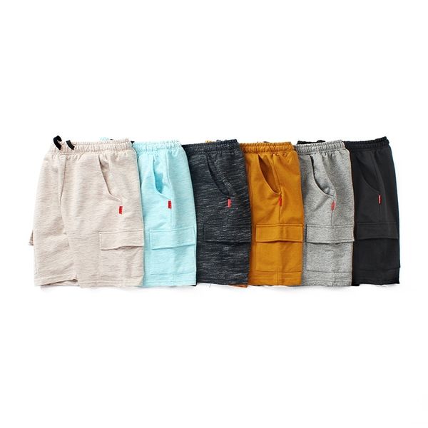 

kids summer trousers boys pure cotton shorts children knee-high length shorts child clothing 6-14t teenage trousers 4102 05 210306, Black