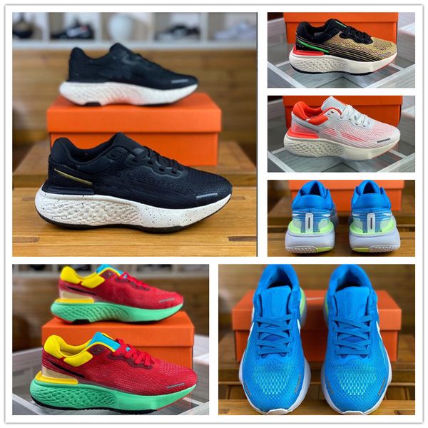 

2022 new zoomx run sneakers men women running shoes black white blue pink red grey breathable casual jogging shoe designer sport trainers