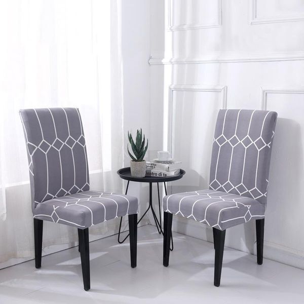 

chair covers 4pcs geomrtric stretch cover elastic universal protection stripe wedding el printed decoration