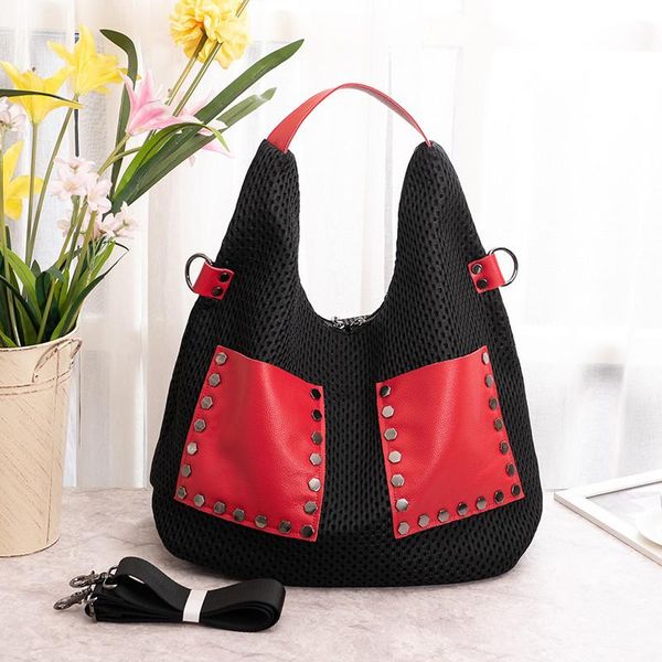 

shoulder bags women fashion bag female design handbag patchwork genuine leather crossbody ladies 2021 vintage rivet large