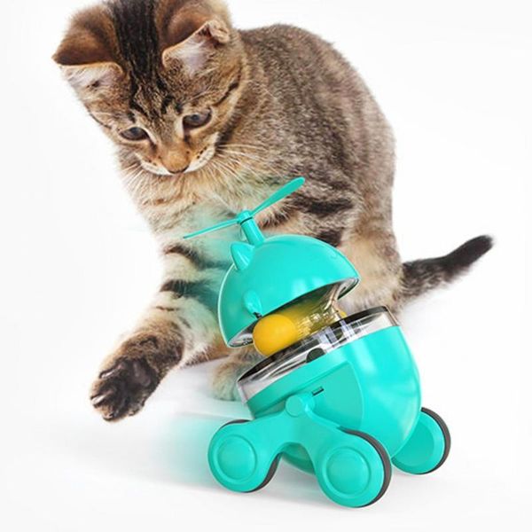 

cat toys food treat ball leaking interactive abs windmill propeller pet tumbler toy kitten feeder dispensing