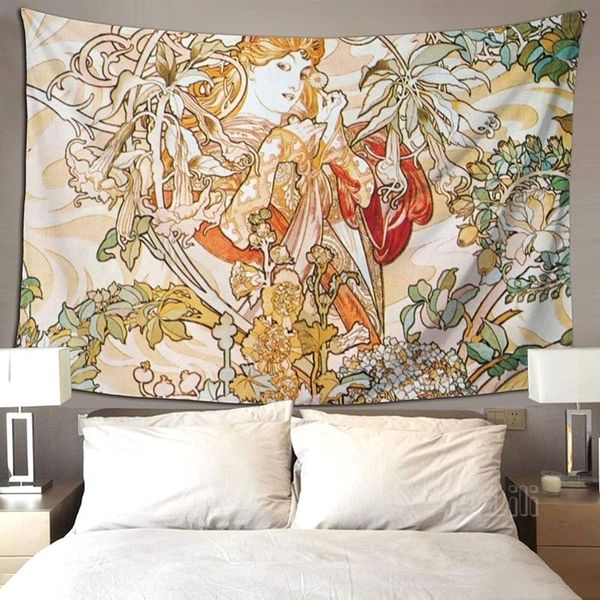 

tapestries medieval tapestry art style ladies flower home decor
