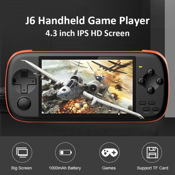 

powkiddy j6 handheld game console screen hd game player powkiddy 4.3 inch ips dustproof portable carrying decor for psp gba