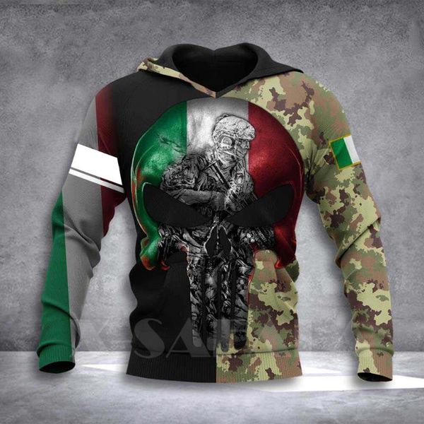 

men's hoodies & sweatshirts italy army solidier all country 3d print hoodie spring autumn man women harajuku outwear hooded pullover tr, Black