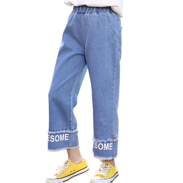 

jeans girls letter for patchwork children's boys spring autumn clothing, Blue