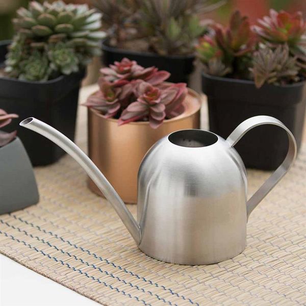

watering equipments 500ml /1000ml pot long mouth water can stainless steel sprayer for flower plants garden planting tools