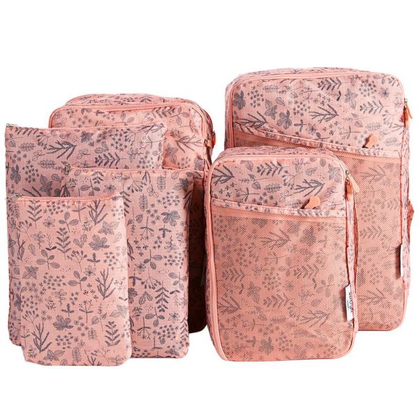 

duffel bags yesello 6 pcs/ set oxford mesh cloth travel bag organizer luggage packing cube personal kits