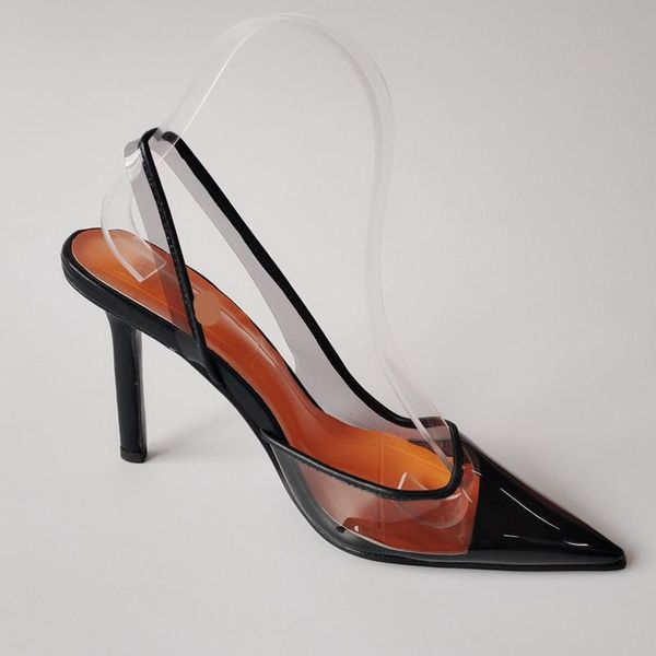 

sandals 2021 comfort shoes for women summer heels suit female beige girls plastic high fashion pointed black stiletto solid