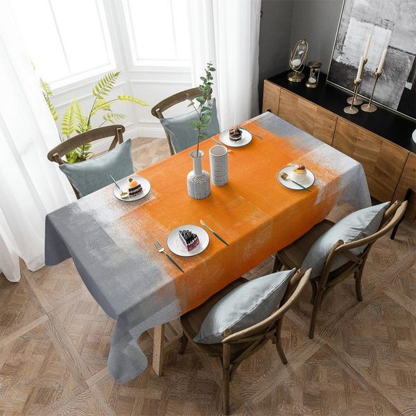 

table cloth orange gray abstract texture living room kitchen decoration cover placemat picnic blanket