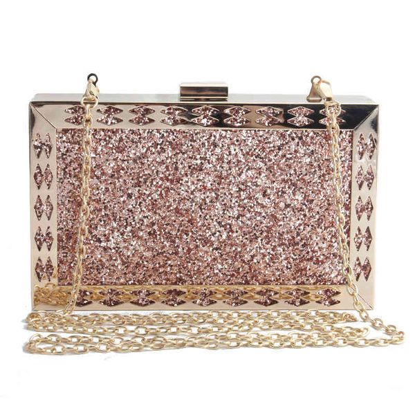 

fashion evening bag flash powder pu small square dress banquet ladies dinner