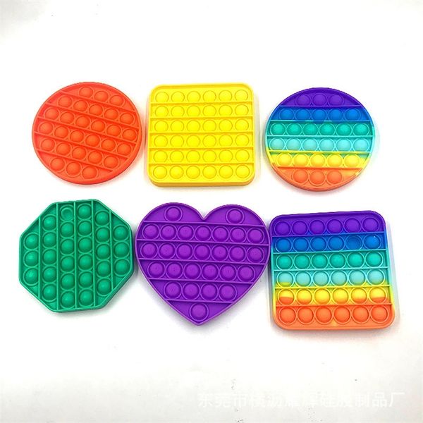 

push pop it fidget toy rainbow bubble sensory squeeze toy anxiety autism stress reliever increase focus new year gift h22301