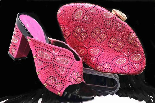 

fushicia shoes matching bag high heels with set, Black