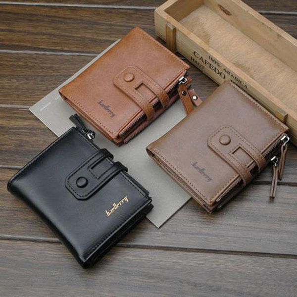 

wallets brand style luxury wallet mens soft leather bifold id holder gift, Red;black